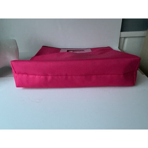 NWT Clinique logo Pink 15" Large Tote Bag faux leather handle 2023 - Picture 4 of 7